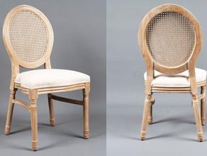 Louis Stuhl mieten Medaillon Holz Stühle mit Rattan Verleih in 33647 Bielefeld Vintage Chairs Chiavari Tiffany
