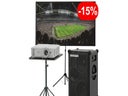 Public Viewing Paket mieten (ab € 119): Full-HD Beamer, 120" Leinwand & SOUNDBOKS ✓ Akkubetrieb ✓ Outdoor-tauglich