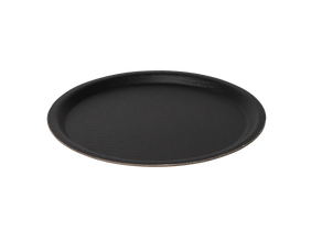 Serviertablett, rutschfest, schwarz Ø 35 cm