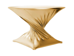 Stretchhusse Gold 1 teilig. mieten – Stehtisch, Bistrotisch, Hochtisch, Partytisch, Miettisch