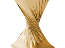 Stretchhusse Gold 1 teilig. mieten – Stehtisch, Bistrotisch, Hochtisch, Partytisch, Miettisch - Galerie - Bild 1
