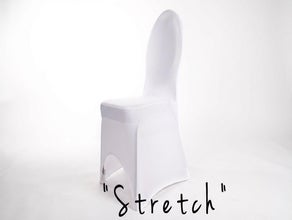 Bankettstuhl inkl. Stretch-Husse mieten – Weißes Komplett-Set für Hochzeiten & Events