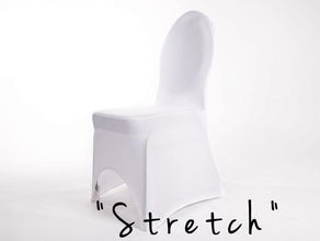 Bankettstuhl inkl. Stretch-Husse mieten – Weißes Komplett-Set für Hochzeiten & Events