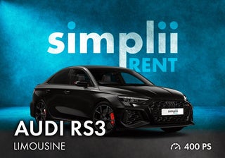 Audi RS3 Limousine (neuestes Modell & Vollausstattung!) mieten - Auto mieten - Sportwagen mieten