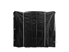 Seitenwand 3 x 2.1 m mit Eingang schwarz für Cateringzelt (schwer) mieten