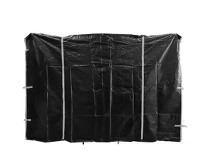 Seitenwand 3 x 2.1 m mit Eingang schwarz für Cateringzelt (schwer) mieten