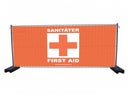 Sichtschutzplane Sanitäter, Bauzaunplane, Mobilzaunplane, Sichtschutz, Notausgangsplane