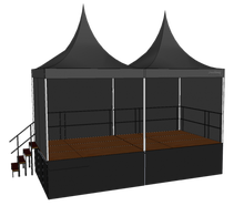 Bühne 3 x 6 m mieten – Bühnenelement & Podeste