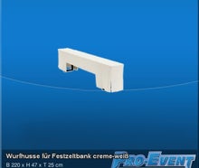 Wurfhusse für Festzeltbank creme-weiß