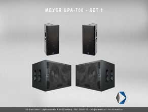 Meyer Sound UPA-700 Set 1 | Aktive PA-Anlage | Großbeschallungsanlage für bis zu 500 Personen