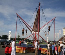 Bungee Trampolin | Quarter Tramp | 4-er Bungee  für Veranstaltungen mieten