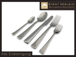 Besteckverleih Tafelbesteck für Events mieten (Silber, Edelstahl, hochpoliert)