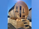 mobile Sauna, Saunaanhänger, Fasssauna Allgäusauna to go