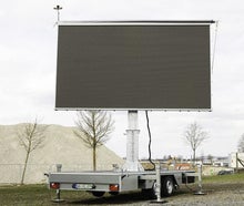 Mobile LED Wand, Leinwand, LED-Trailer P3 Outdoor 4,50 x 2,50 m