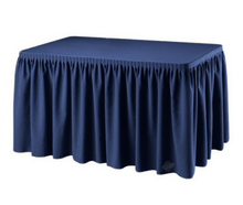 Buffetttisch Skirting blau mieten – Miettisch, Eventtisch, Veranstaltungstisch, Partytisch