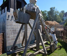 Katapult, Steinschleuder, Mittelalter, Mittelalterdekoration