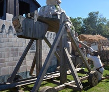 Katapult, Steinschleuder, Mittelalter, Mittelalterdekoration
