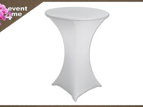 Stehtischhussen Stretch Ø 60 cm in weiß günstig mieten, leihen von event4me aus Mannheim