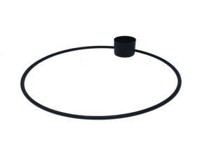 Kerzenhalter, Ring, schwarz