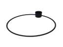 Kerzenhalter, Ring, schwarz