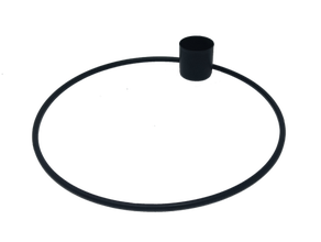 Kerzenhalter, Ring, schwarz