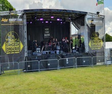 Event Festival Rundbogen Bühne 10,00m x 6,00m  voll el.-hydraulische  Höhe 6,10m mit Statik und Prüfbuch !!