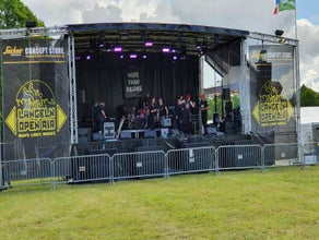 Event Festival Rundbogen Bühne 10,00m x 6,00m  voll el.-hydraulische  Höhe 6,10m mit Statik und Prüfbuch !!