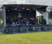 Event Festival Rundbogen Bühne 10,00m x 6,00m voll el.-hydraulische Höhe 6,10m mit Statik und Prüfbuch !!