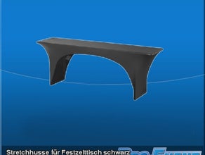 Stretchhusse für Festzelttisch schwarz