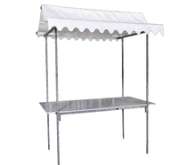 Stahl Marktstand Weiß mieten – Bartheke, Mobile Bar, Ausschanktheke, Eventtheke