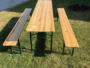 Bierzeltgarnitur mit und ohne Lehne