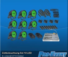 Zeltbeleuchtung Set 10 LED (je 8 Stück)