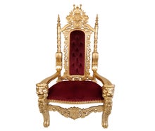Thron/Wedding Chair/Hochzeitsstuhl  rot-gold