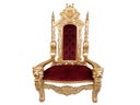 Thron/Wedding Chair/Hochzeitsstuhl  rot-gold
