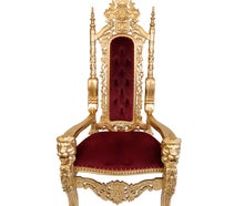 Thron/Wedding Chair/Hochzeitsstuhl rot-gold