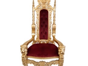 Thron/Wedding Chair/Hochzeitsstuhl rot-gold