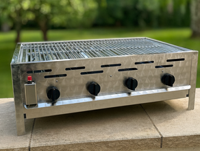 Gasgrill/Gastrobräter 4-flammig mit Rost XXL Grill