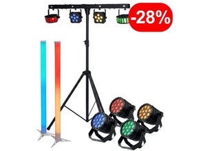 Licht Paket mieten (ab € 129): LED Lichtbar, Ambientlichter, Neonröhren ✓ Akkubetrieb ✓ Musikgesteuert ✓ Plug & Play