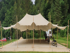 Stretchzelt beige 10x15