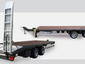 Tandem-Tieflader 11900 kg, Anhänger, Baumaschinenanhänger