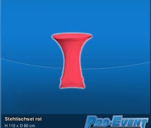 Stehtischset rot