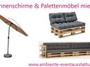 Sonnenschirm , Palettenmöbel, Paletten Lounge, Outdoor Möbel mieten - Galerie - Bild 1