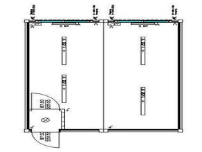 Bürocontainer Duoanlage 20 Fuss 6,00x5,00m Containex