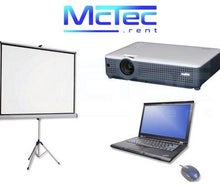 Laptop PC IBM Lenovo Videobeamer Beamer Stativleinwand Leinwand