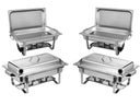Speisenwärmer 4x Chafing Dish Wärmebehälter Speisewärmer Edelstahl Büffetbehälter Büffet Präsentation - Galerie - Bild 1