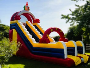 Hüpfburg Mega Riesen Rutsche "Clown" über 7,5 m hoch
