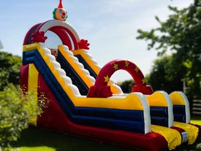 Hüpfburg Mega Riesen Rutsche "Clown" über 7,5 m hoch