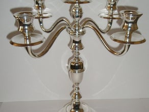 Kerzenleuchter, 5-armig - versilbert, Höhe ca. 100 cm
