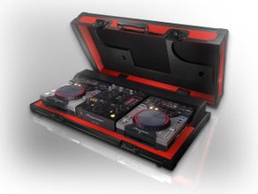 Pioneer DJ Konsole mit 2 x CDJ 400 und 1 x DJM 350 DJ Mixer  DJ Set im Case PRO 440 FLT
