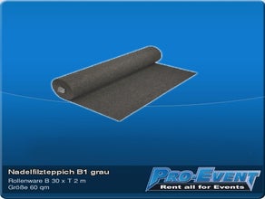 Nadelfilzteppich B1 grau